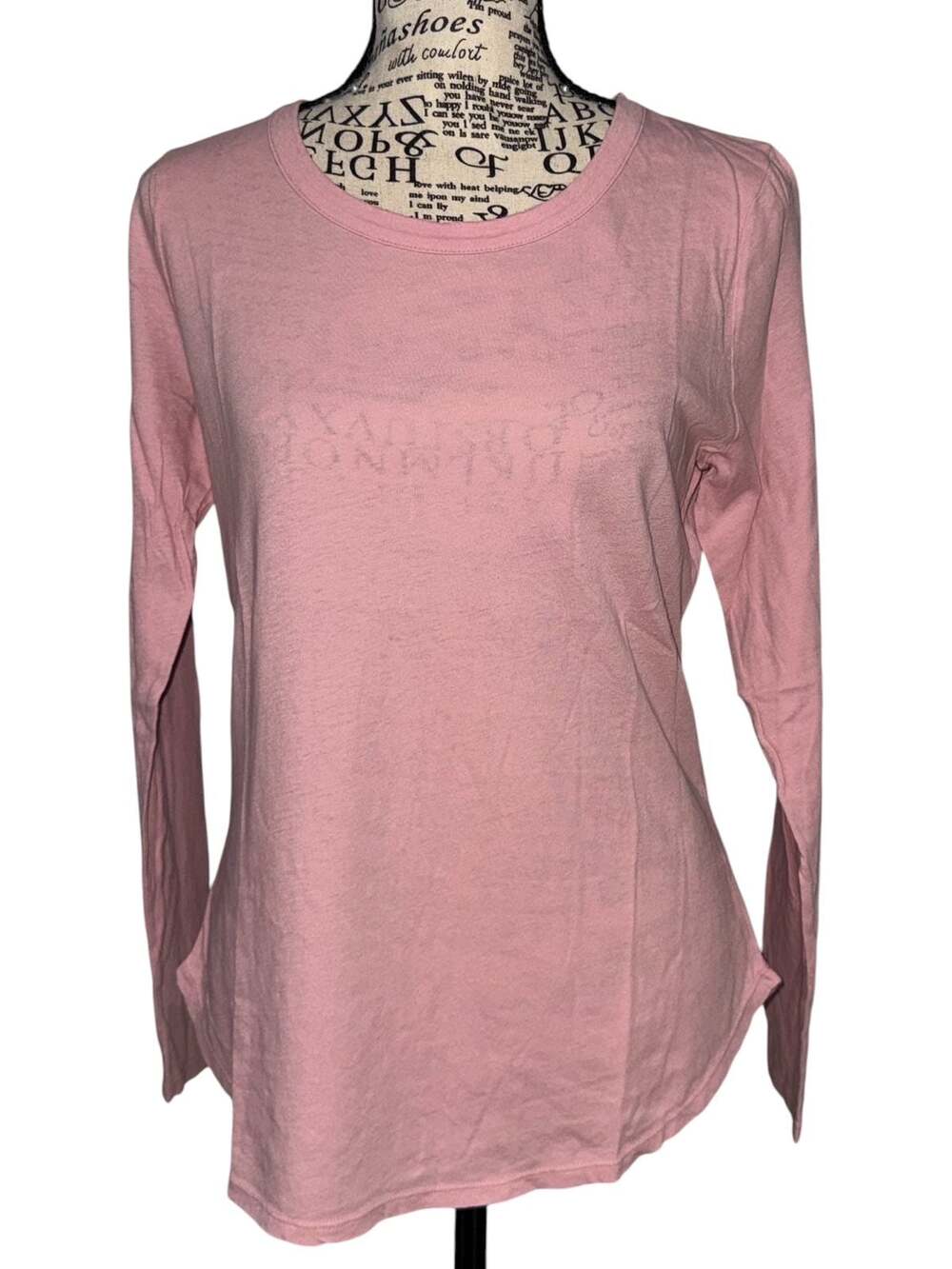Chaser Long Sleeve Raw Edge Seam Pullover Top Frenchy Pink Small CW7911-FRCHY